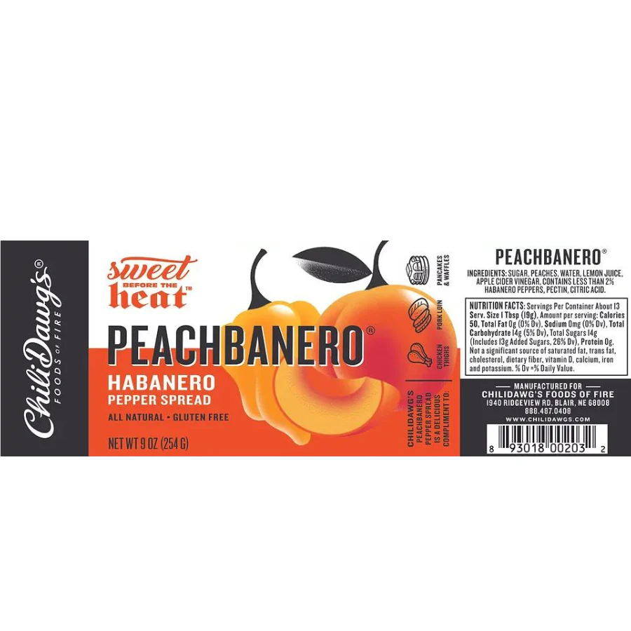 Peachbanero Pepper Spread | Pack of 3 | 9 oz | Gluten Free | Chili Dawg's Foods of Fire - Image 4
